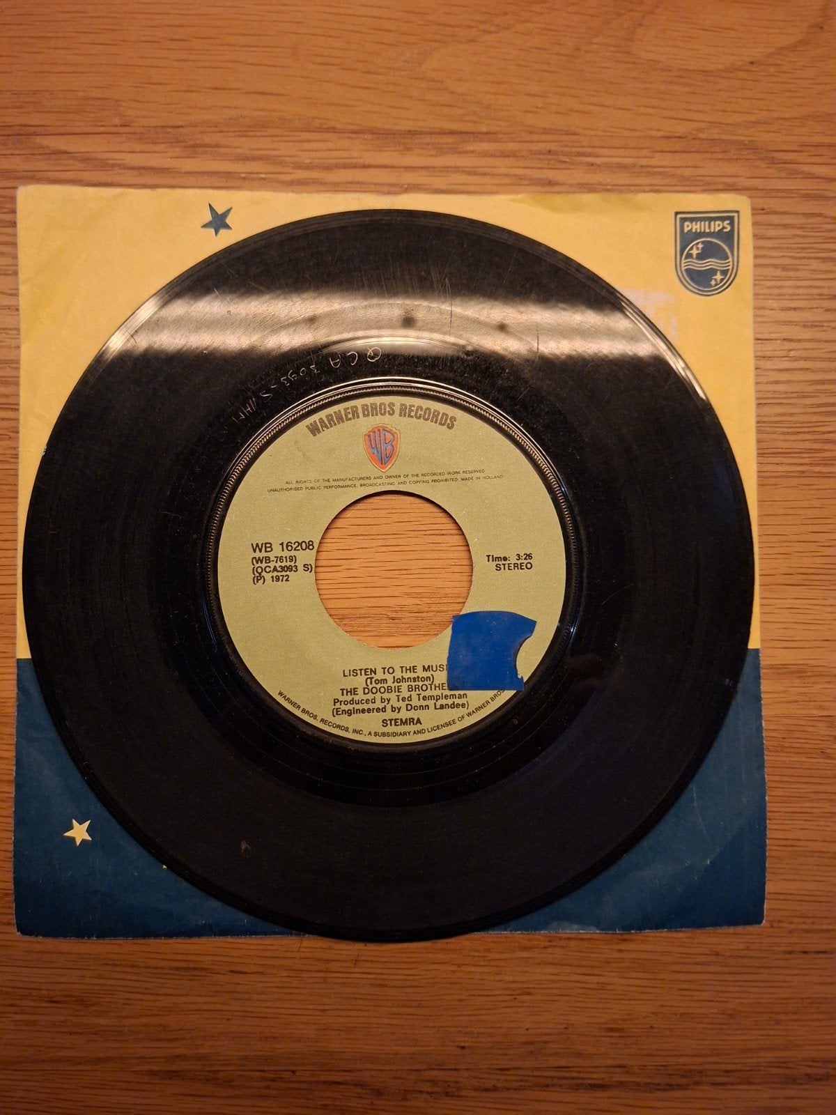 The Doobie Brothers - Listen to the Music (Vinyl Single), Cd's en Dvd's, Gebruikt, 7 inch, Ophalen of Verzenden, Pop