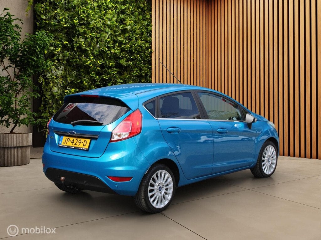Ford Fiesta 1.0 EcoBoost Titanium X|101Pk|5Drs|Navi|Camera, Auto's, Voorwielaandrijving, Euro 5, Zwart, Blauw