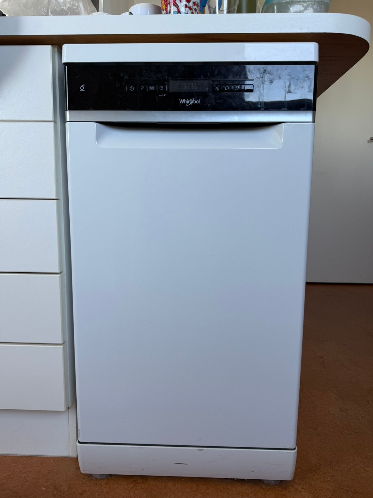 Smalle Vaatwasser Whirlpool WSFO 3T223 P/ Vrijstaand, Ophalen, Gebruikt, Minder dan 85 cm, Eco programma