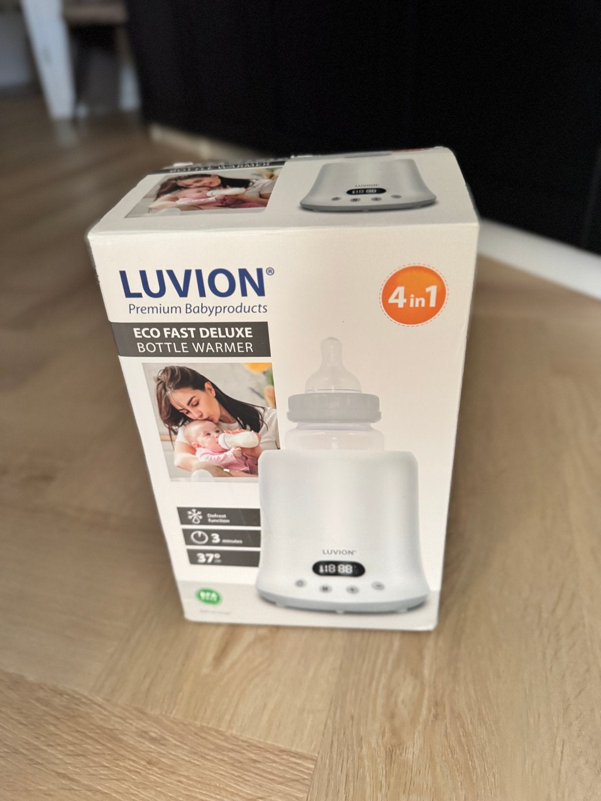 Luvion Eco Fast Deluxe Flessenwarmer 4-in-1, Flessen- of potjesverwarmer, Luvion, Ophalen of Verzenden, Zo goed als nieuw