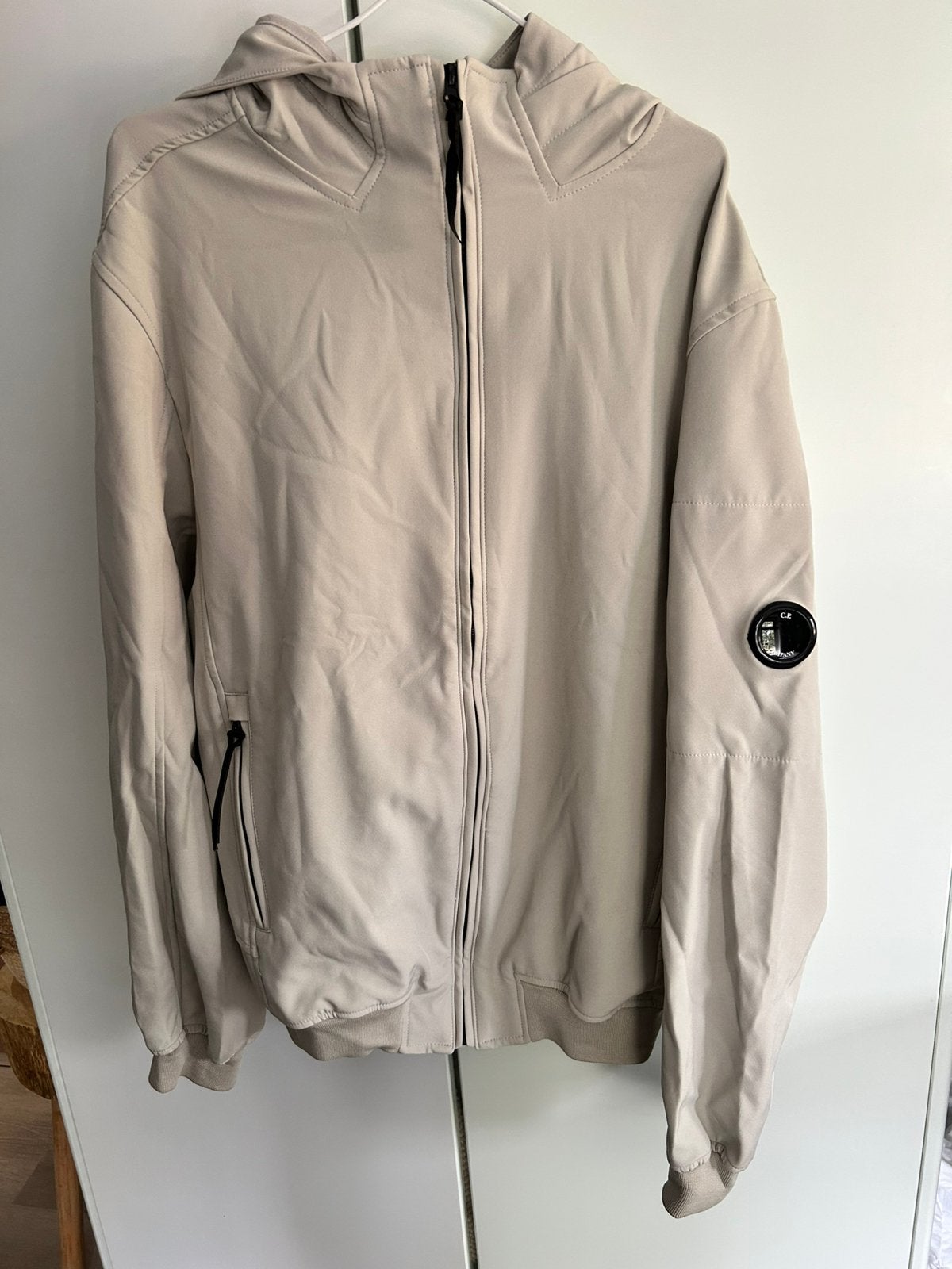 C.P. Company softshell jas maat XL (labelmaat XXL) leigrijs, Kleding | Heren, Ophalen of Verzenden, Zo goed als nieuw, Maat 56/58 (XL)