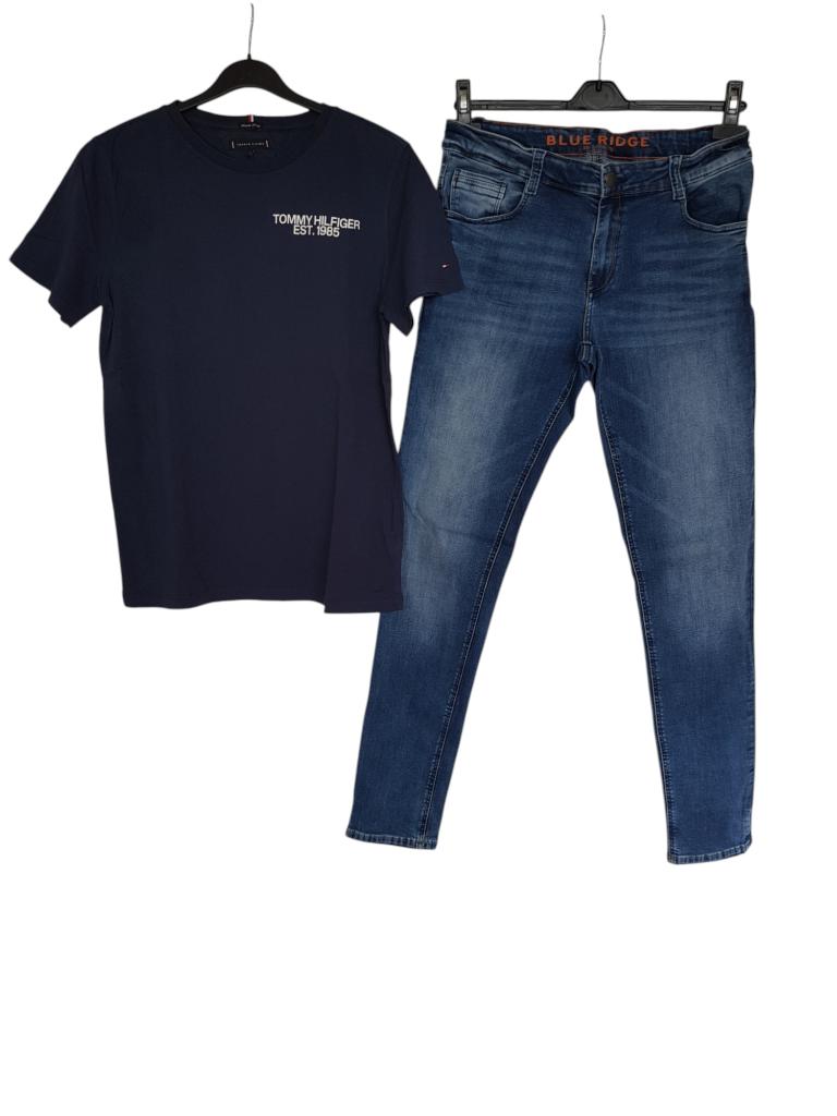 Mooi donkerblauw TOMMY HILFIGER shirt maat 176., Kinderen en Baby's, Kinderkleding | Maat 176, Verzenden, Shirt of Longsleeve