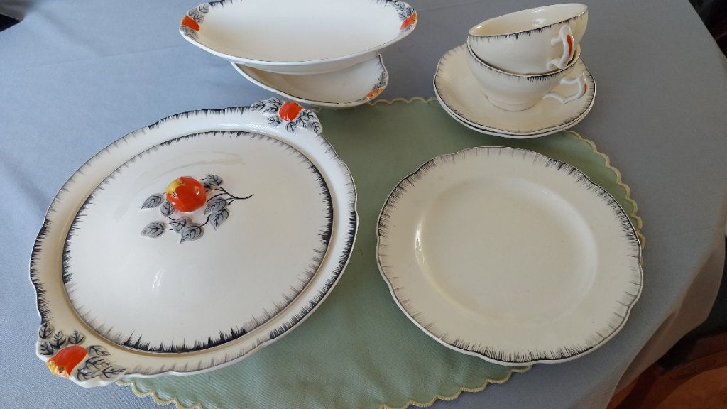 antiek aardewerk eetservies Bakewell Bros, Ophalen