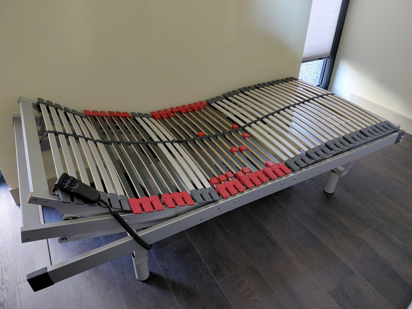 Elektrische bedbodem 90x200 met afstandsbediening, Ophalen, 90 cm, Eenpersoons, 200 cm