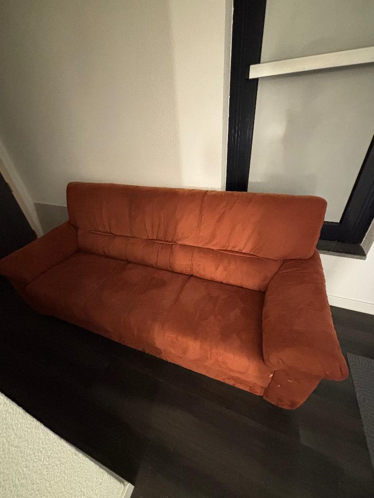 Bank, Huis en Inrichting, Banken | Bankstellen, Ophalen, Gebruikt, 75 tot 100 cm, Stof