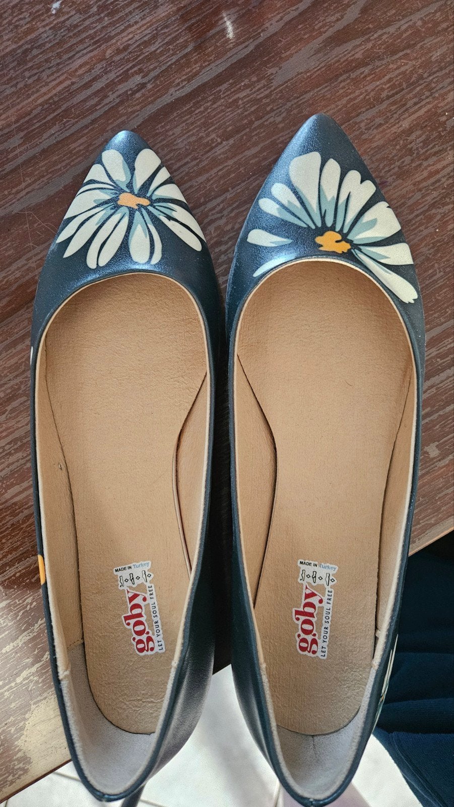 Goby ballerina's met madeliefjesprint - Maat 40, Kleding | Dames, Blauw, Nieuw, Goby, Ballerina's