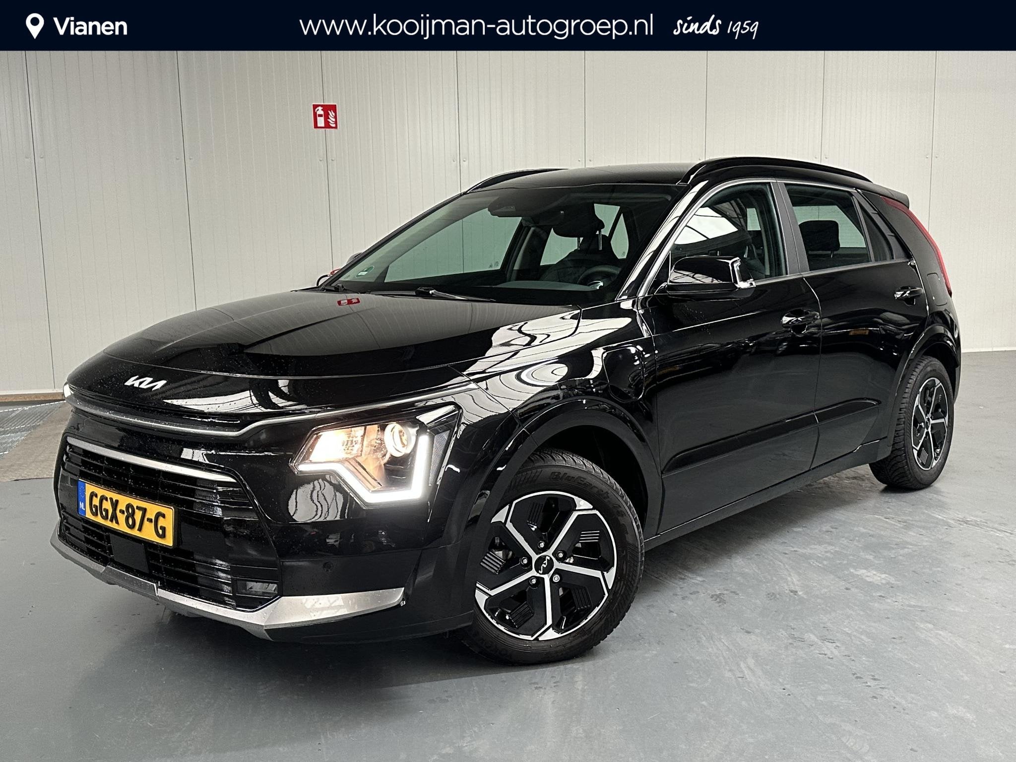 Kia Niro 1.6 GDi PHEV DynamicLine, Auto's, Kia, Gebruikt, Euro 6, Leder en Stof, Zwart