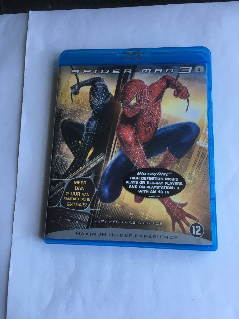 spiderman 3 (2 disc's) blu-ray bluray, Cd's en Dvd's, Blu-ray, Ophalen of Verzenden, Zo goed als nieuw