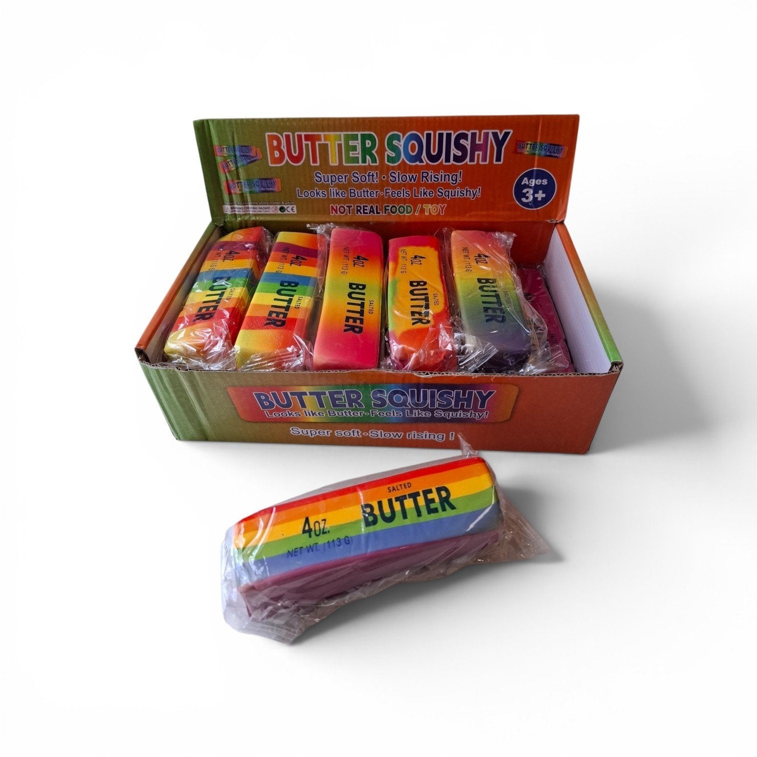 Squishy Butter 12 cm Regenboog 12 Stuks Groothandel € 2,50, Diversen, ., Nieuw, Ophalen of Verzenden, .