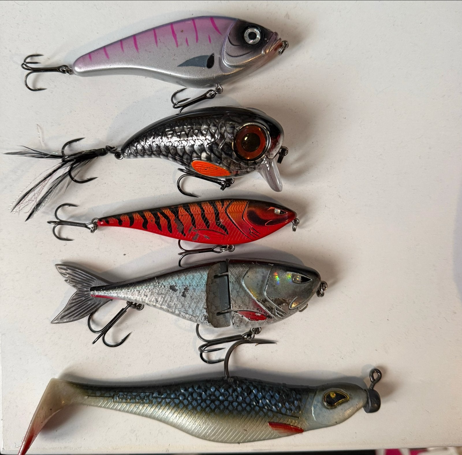 Kunstaas set: Berkley Zilla, Rozemeijer Shad, Spro Fat Iris, Ophalen of Verzenden, Gebruikt, Kunstaas