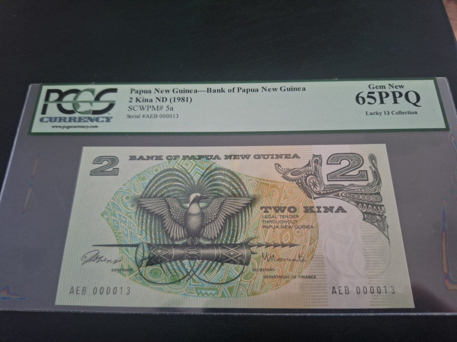 Papoea-Nieuw-Guinea 2 Kina 1981 PCGS 65PPQ, Postzegels en Munten, Ophalen of Verzenden