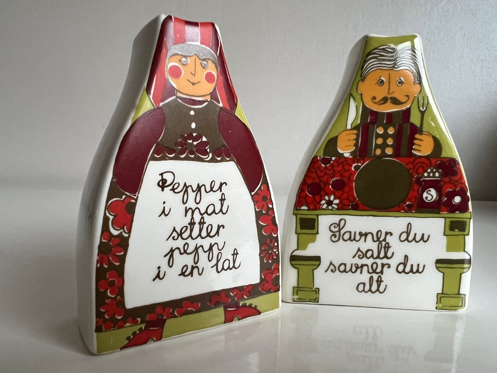 Noors Figgjo Flint Folklore Peper -Zout Shakers Turi Design, Ophalen of Verzenden
