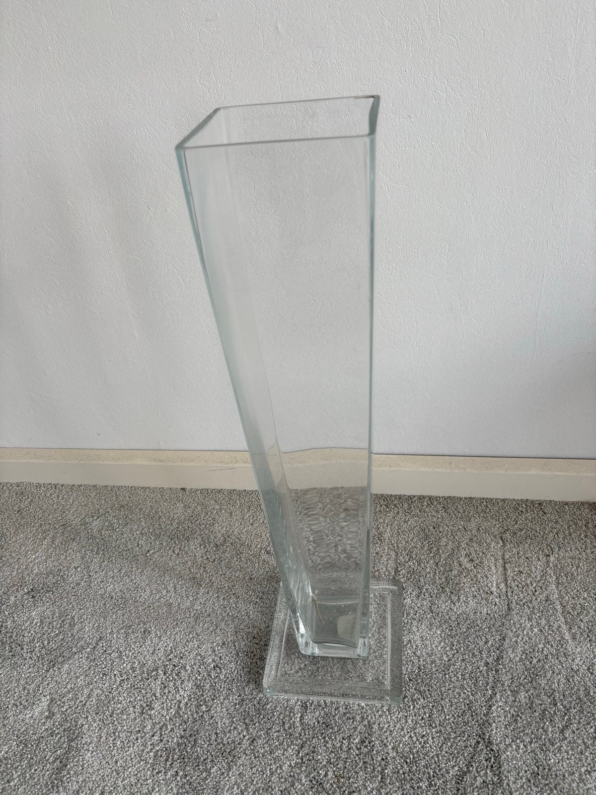 Hoge glazen vaas, 60 cm, dik glas, Ophalen