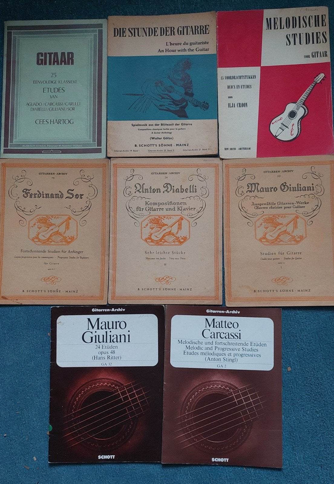 8 x bladmuziek gitaar, Muziek en Instrumenten, Bladmuziek, Ophalen of Verzenden, Les of Cursus, Gitaar