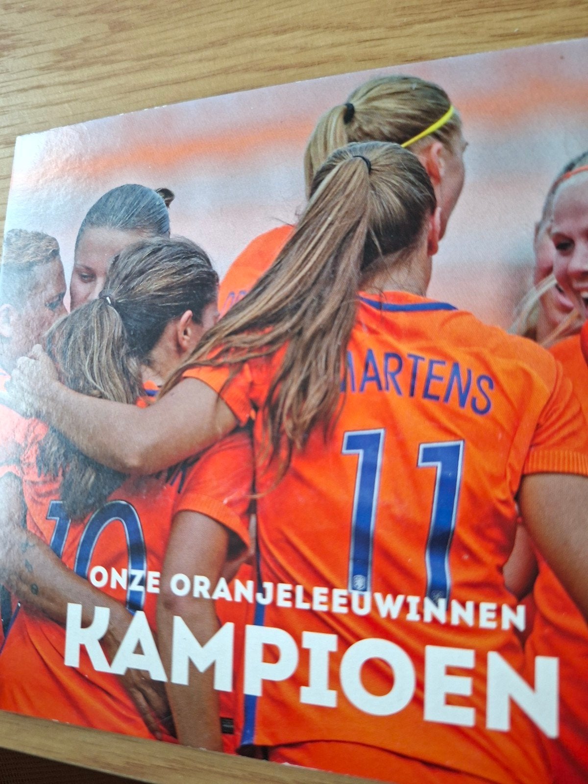 OranjeLeeuwinnen Kampioen 2017 - Boekje met postzegel, Verzenden, Onbekend, Zo goed als nieuw, Overige sporten