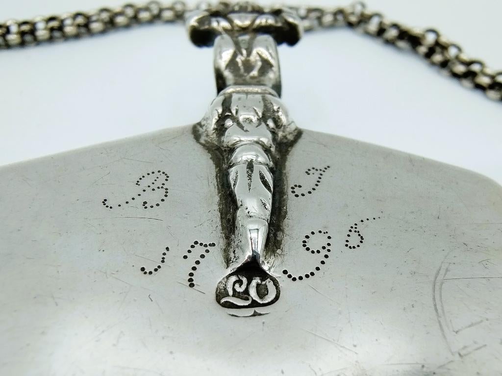 Zilveren tasbeugel, L. Oling, Leeuwarden, 1796, Verzenden, Zilver