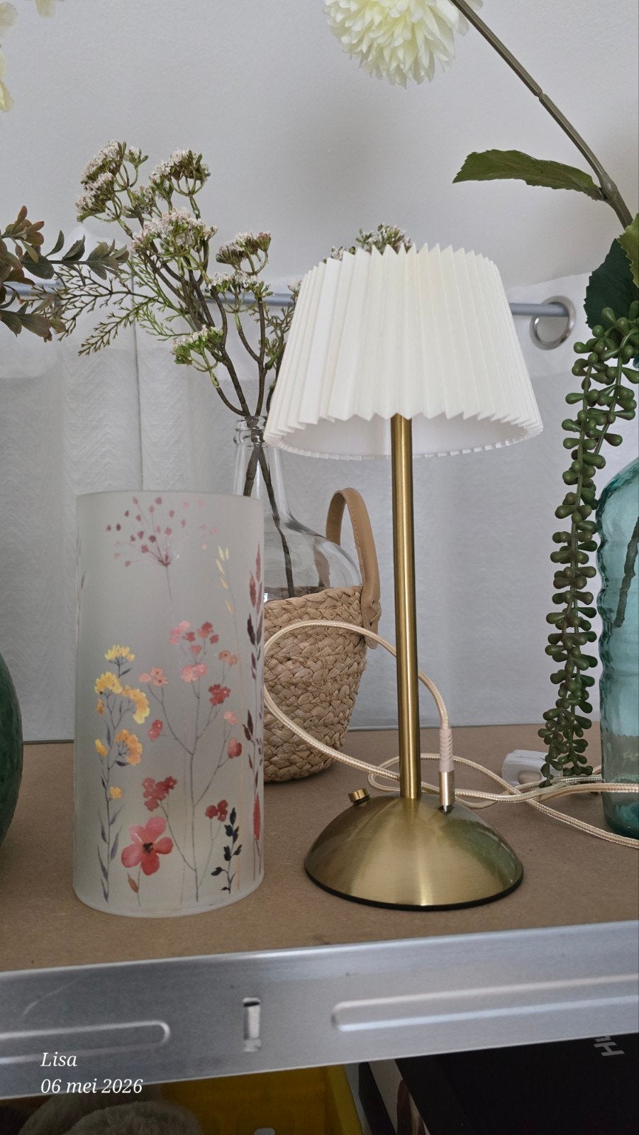 Sfeervol lampje, oplaadbaar., Meerkleurig, Ophalen of Verzenden, Zo goed als nieuw, Glas