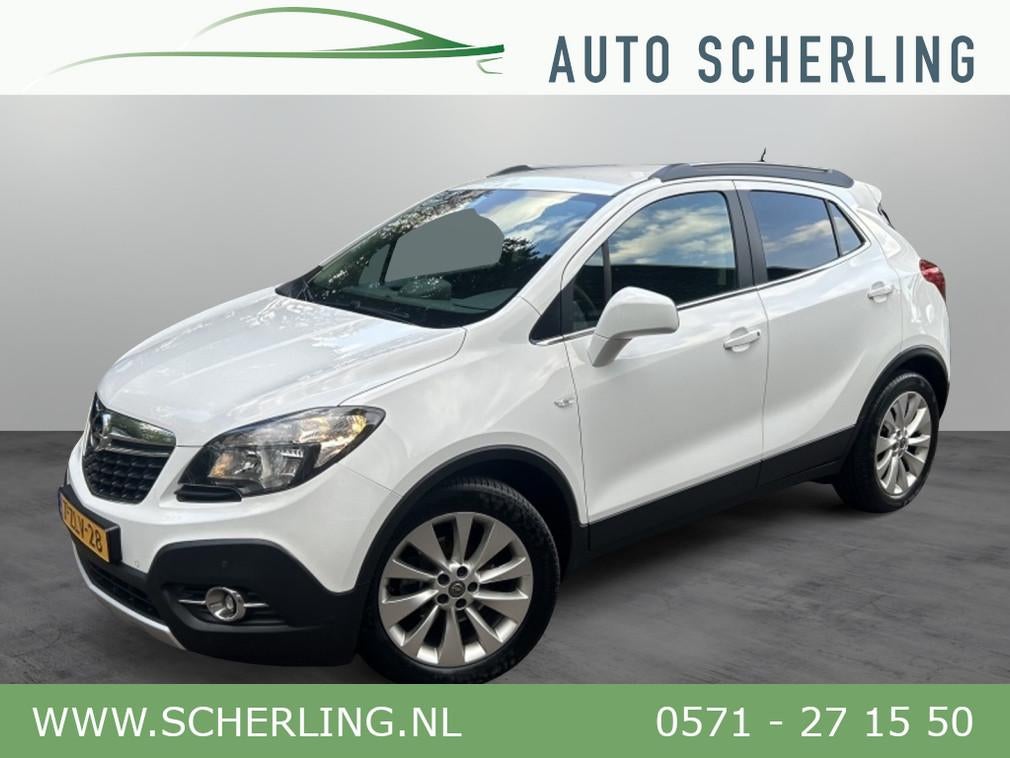 Opel Mokka 1.4 Turbo 140pk Cosmo 17" LMV, Trekhaak, PDC NL-a, Euro 5, Gebruikt, 4 cilinders, Met garantie (alle)