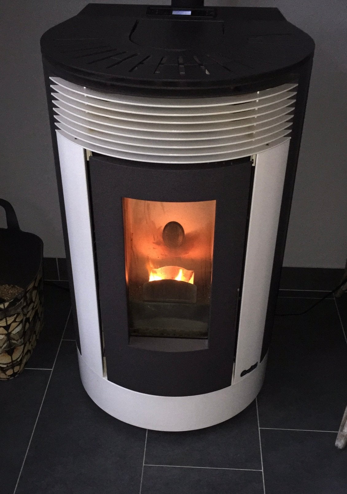 Pelletkachel 6,2 kW, 90,9% rendement, jaarlijks onderhouden, Huis en Inrichting, Kachels, Ophalen, Gebruikt, Overige brandstoffen