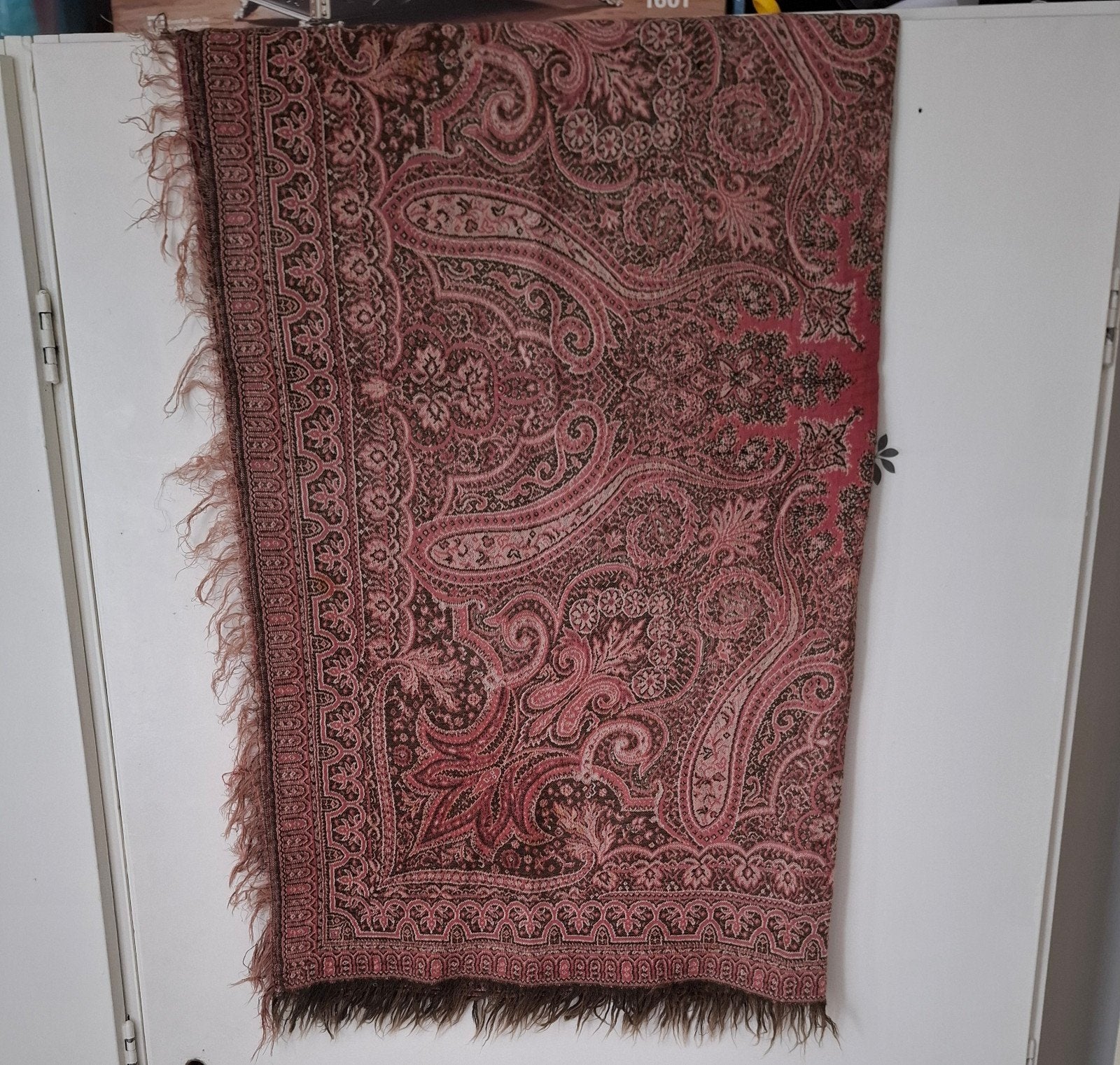 Vintage Worteldoek / Wandkleed met Paisley Patroon, Antiek en Kunst, Ophalen of Verzenden