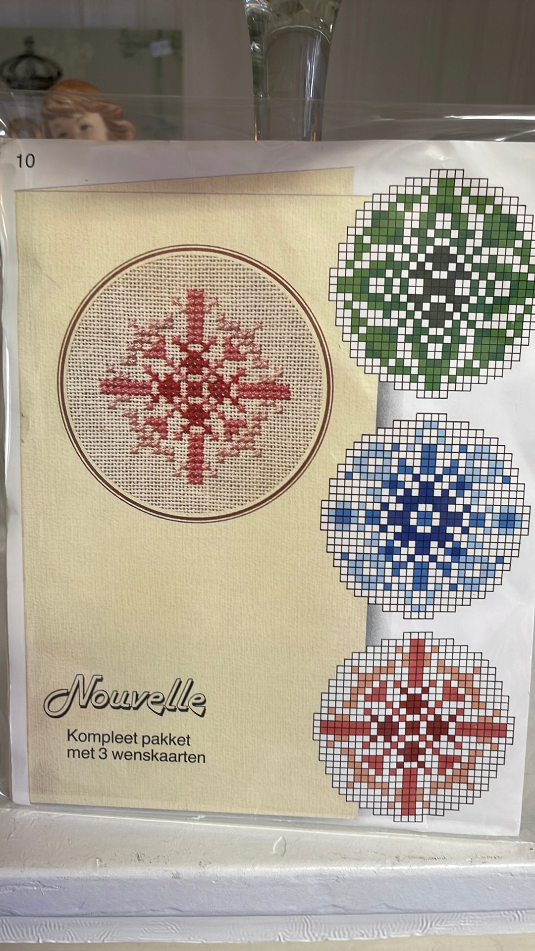 Set van 3 wenskaarten kerstkaarten borduurpakket, Ophalen of Verzenden, Nieuw, Borduurpakket