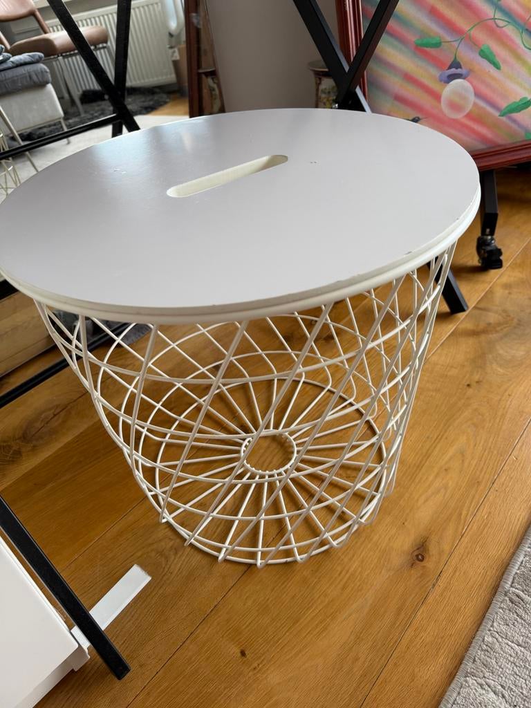 Poef / Mand in één - Multifunctioneel!, Minder dan 50 cm, Rond, Ophalen of Verzenden, Zo goed als nieuw