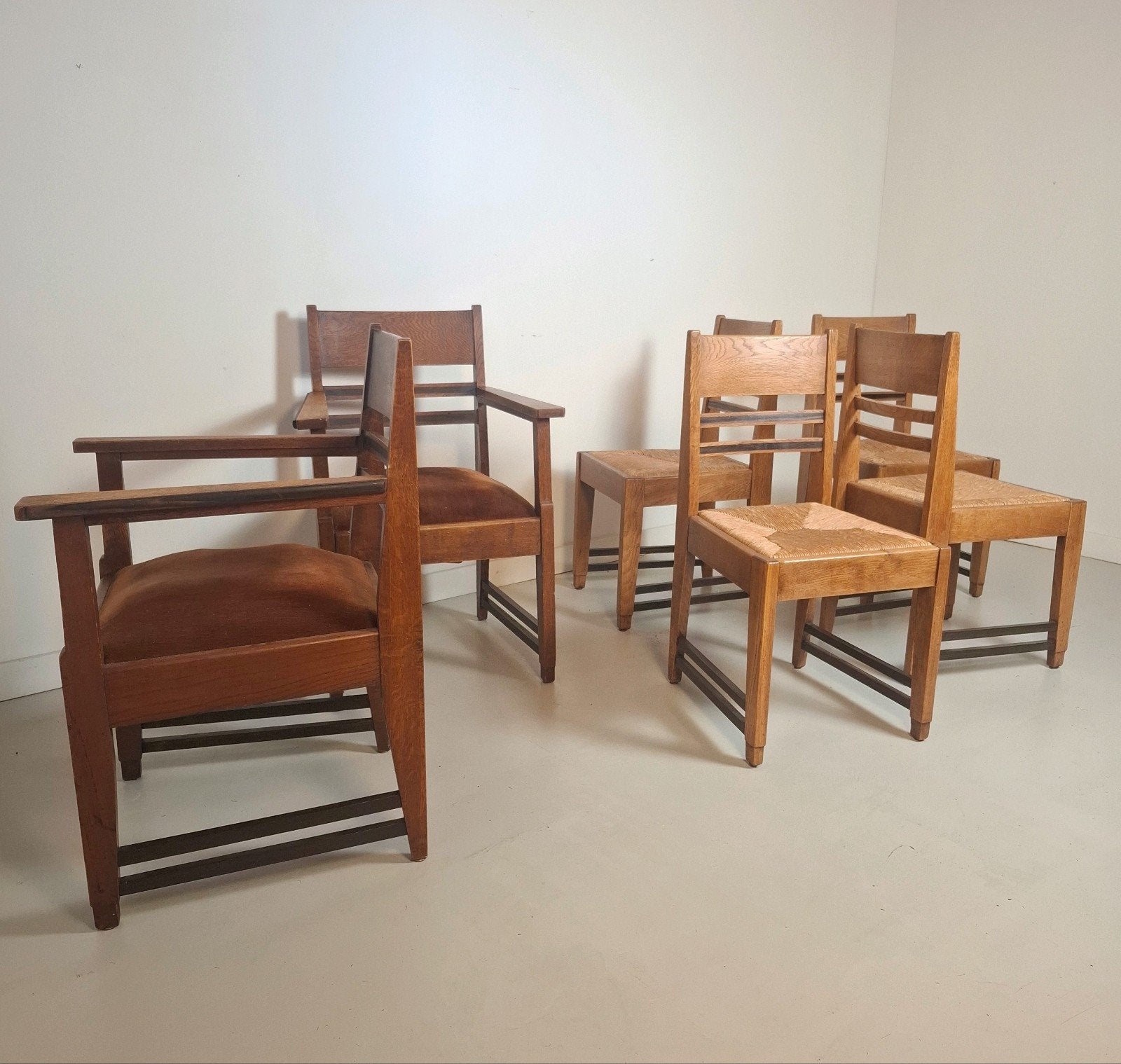 Set van 6 Art Deco Stoelen LOV Oosterbeek Haagse school, Ophalen of Verzenden