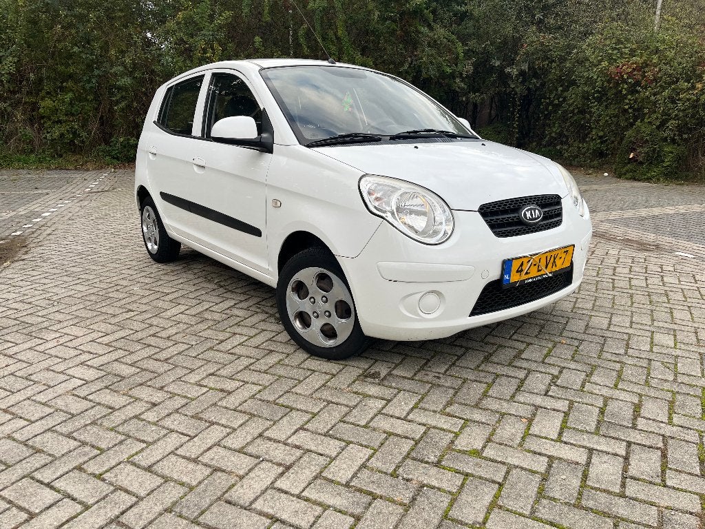 Kia Picanto 1.0 2010 Wit, Auto's, Zwart, 4 cilinders, Wit, Origineel Nederlands