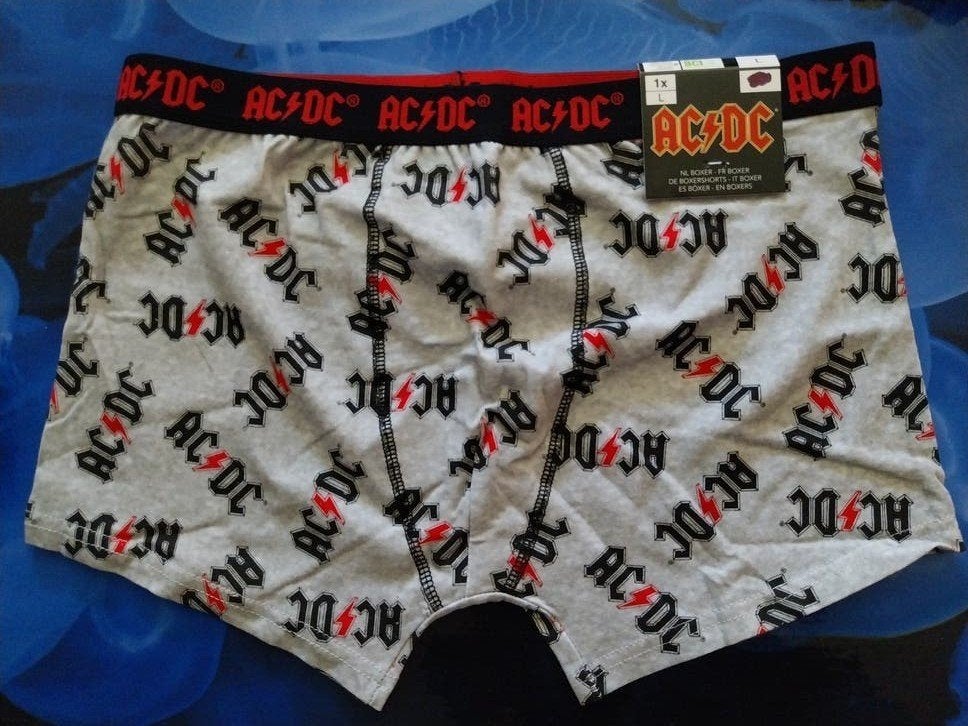 5 AC/DC BOXER SHORTS --maat L, Kleding | Heren, Ophalen of Verzenden, Grijs, Boxer
