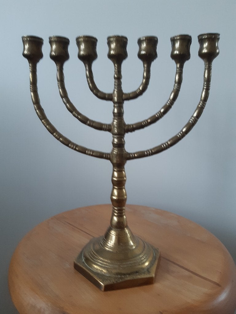menora    joodse kandelaar, Ophalen of Verzenden, Koper of Brons