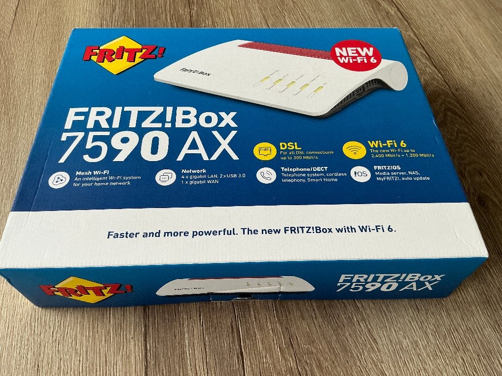 Fritz!box 7590 AX v2 Mesh wifi 6 internet router/modem nieuw, Ophalen of Verzenden, Nieuw, Router met modem, FritzBox Fritz!Box