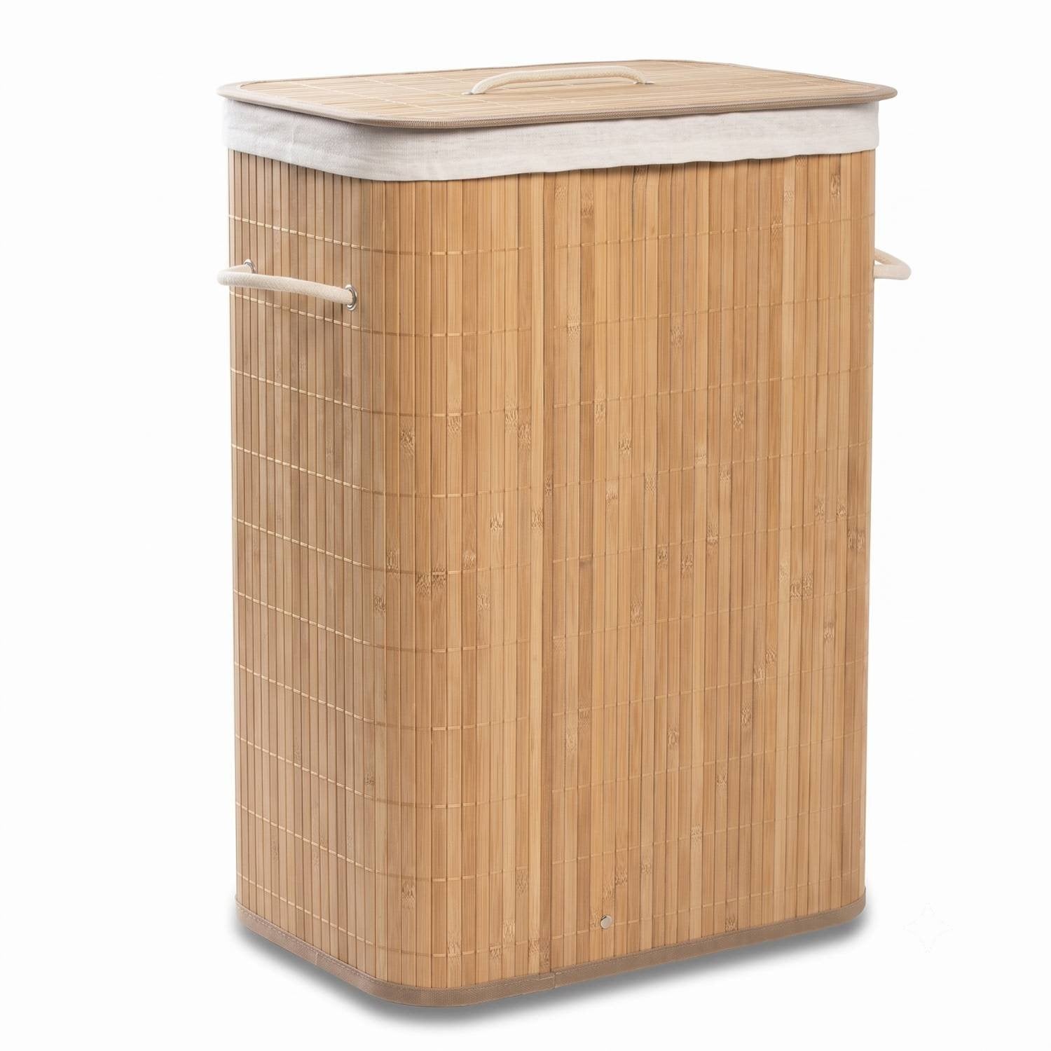 Bamboe Wasbox met Deksel - 10 stuks op voorraad, Ophalen, Hout, Nieuw, Scandinavisch