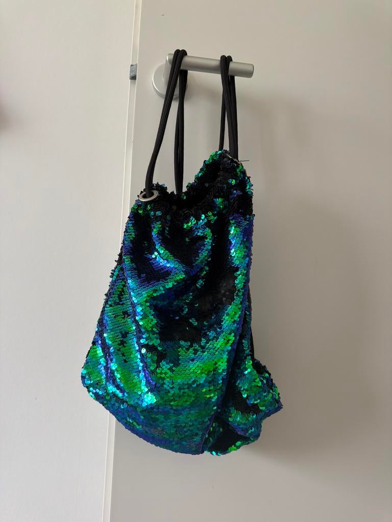 Glitter Gymtas met Omkeerbare Pailletten, Ophalen of Verzenden, Zo goed als nieuw