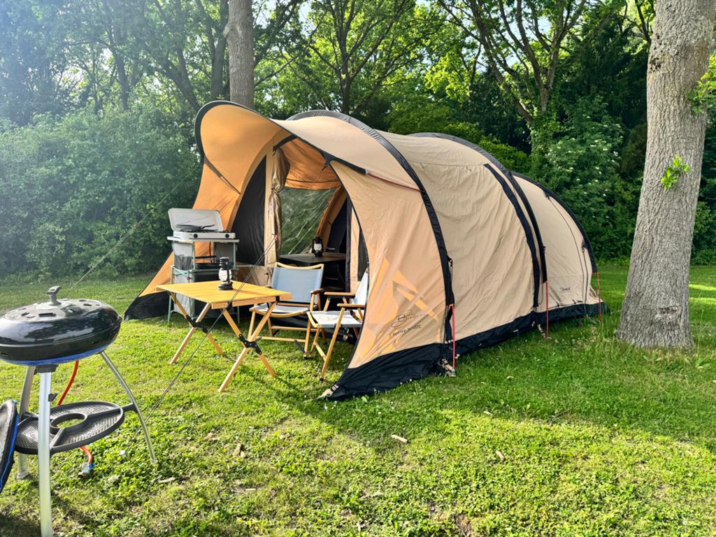 Bardani Spitfire 340 RSTC tent met complete kampeeruitrustin, Caravans en Kamperen, Tenten, Ophalen, Gebruikt, Tot en met 4