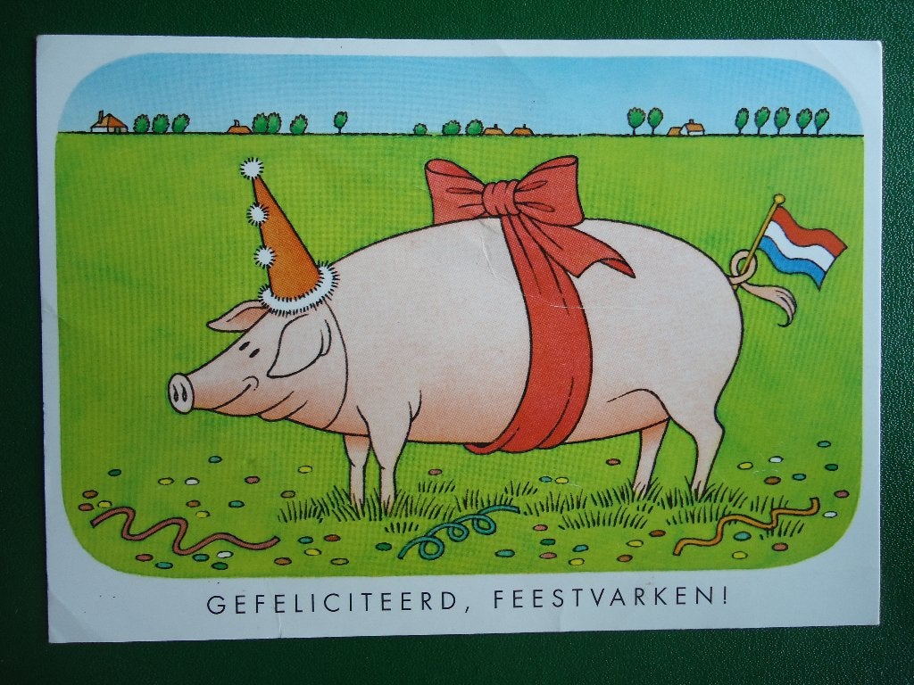 (1562) Dierenkaart: VARKEN, Verzenden, 1980 tot heden, Gelopen, Overige soorten