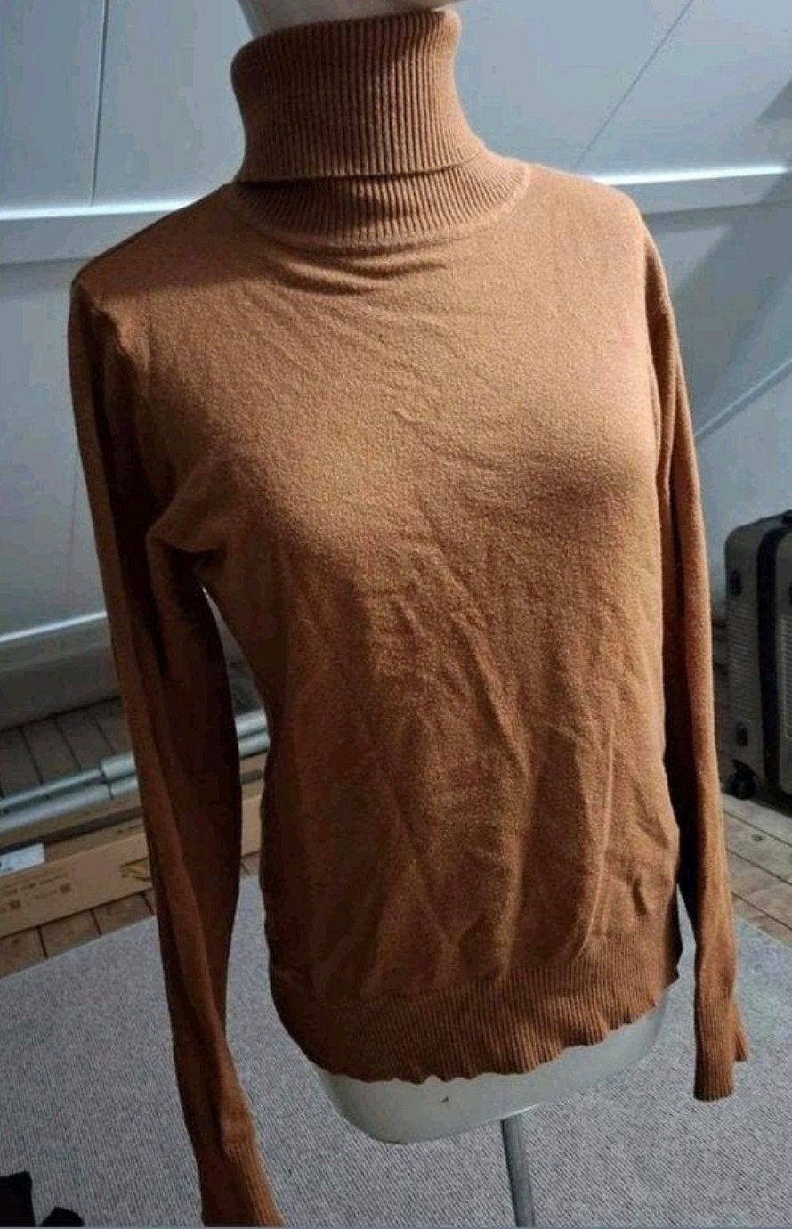 Tandem Bruine Coltrui S/M - Zacht & Comfortabel, Kleding | Dames, Truien en Vesten, Maat 38/40 (M), Tandem, Bruin, Ophalen of Verzenden