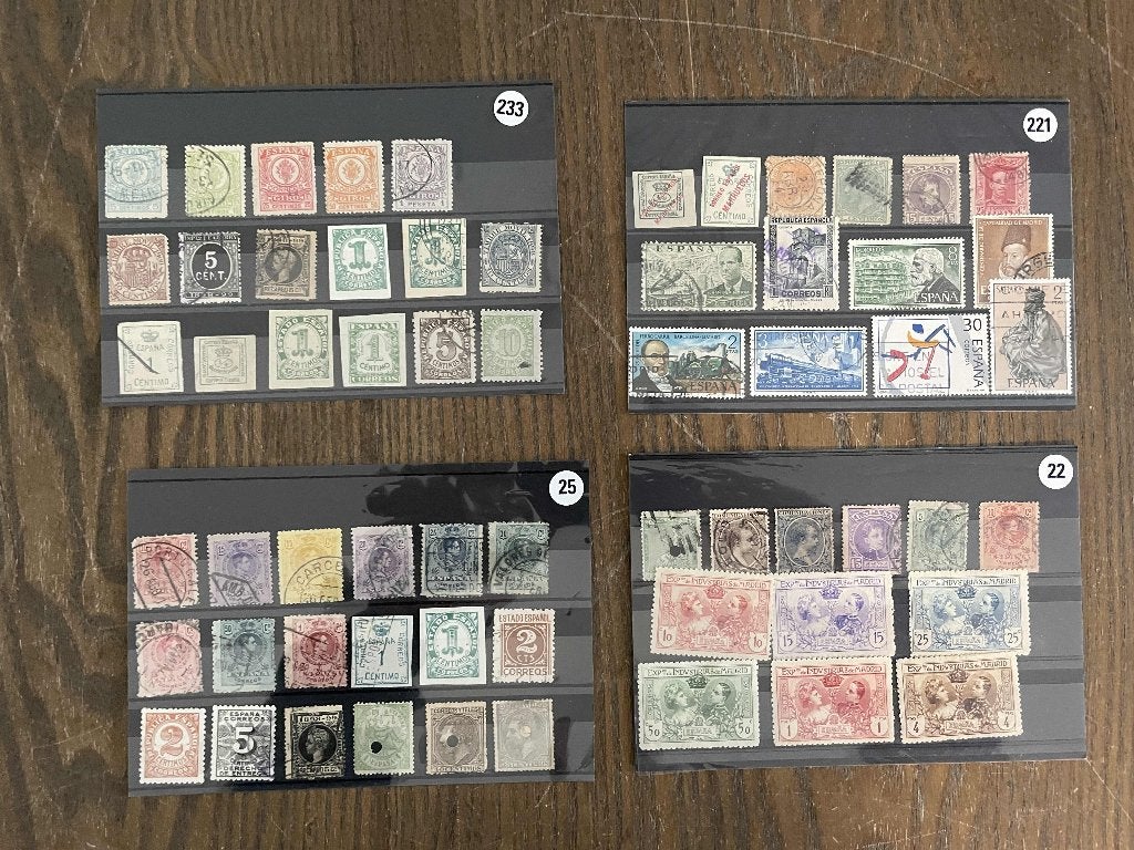 oude postzegels Spanje vanaf 1885 4 kaarten/4, Postzegels en Munten, Postzegels | Europa | Spanje, Verzenden