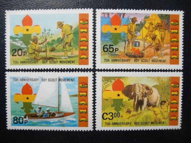 Postzegels Ghana 1982 scouting - cw. 7,00 postfris., Ophalen of Verzenden, Overige landen, Postfris