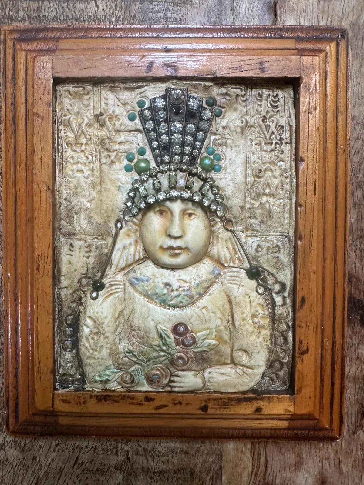 Lya Wolkowiski (1933) – bijzonder reliëf, 13  16 cm, Ophalen of Verzenden