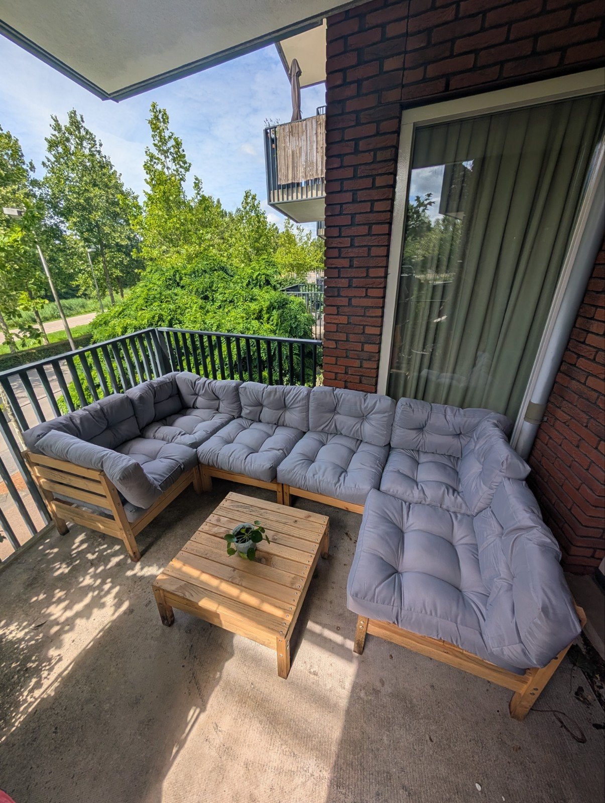 7-Delige Loungeset incl. Kussens & Waterdichte Hoes, Tuin en Terras, Ophalen, Gebruikt, Loungeset, Bank