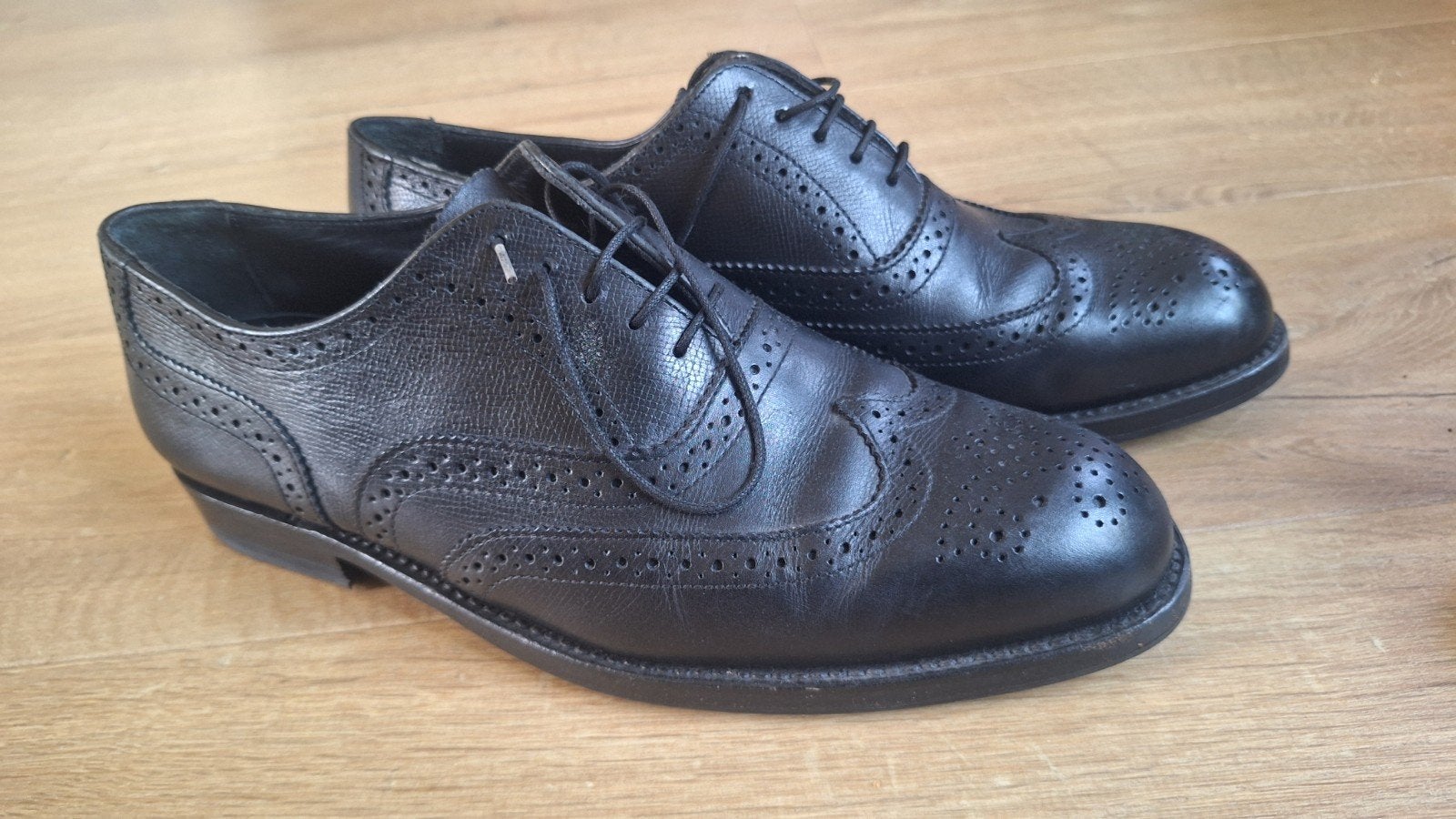 Van Lier Zwarte Brogues Herenschoenen Maat 43, Kleding | Heren, Schoenen, Zwart, Van Lier, Ophalen of Verzenden, Zo goed als nieuw