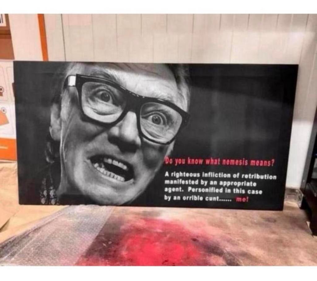 XL groot Canvas 106x56cm SNATCH BRICK TOP QUOTE Nemesis, Ophalen of Verzenden, H, H, H