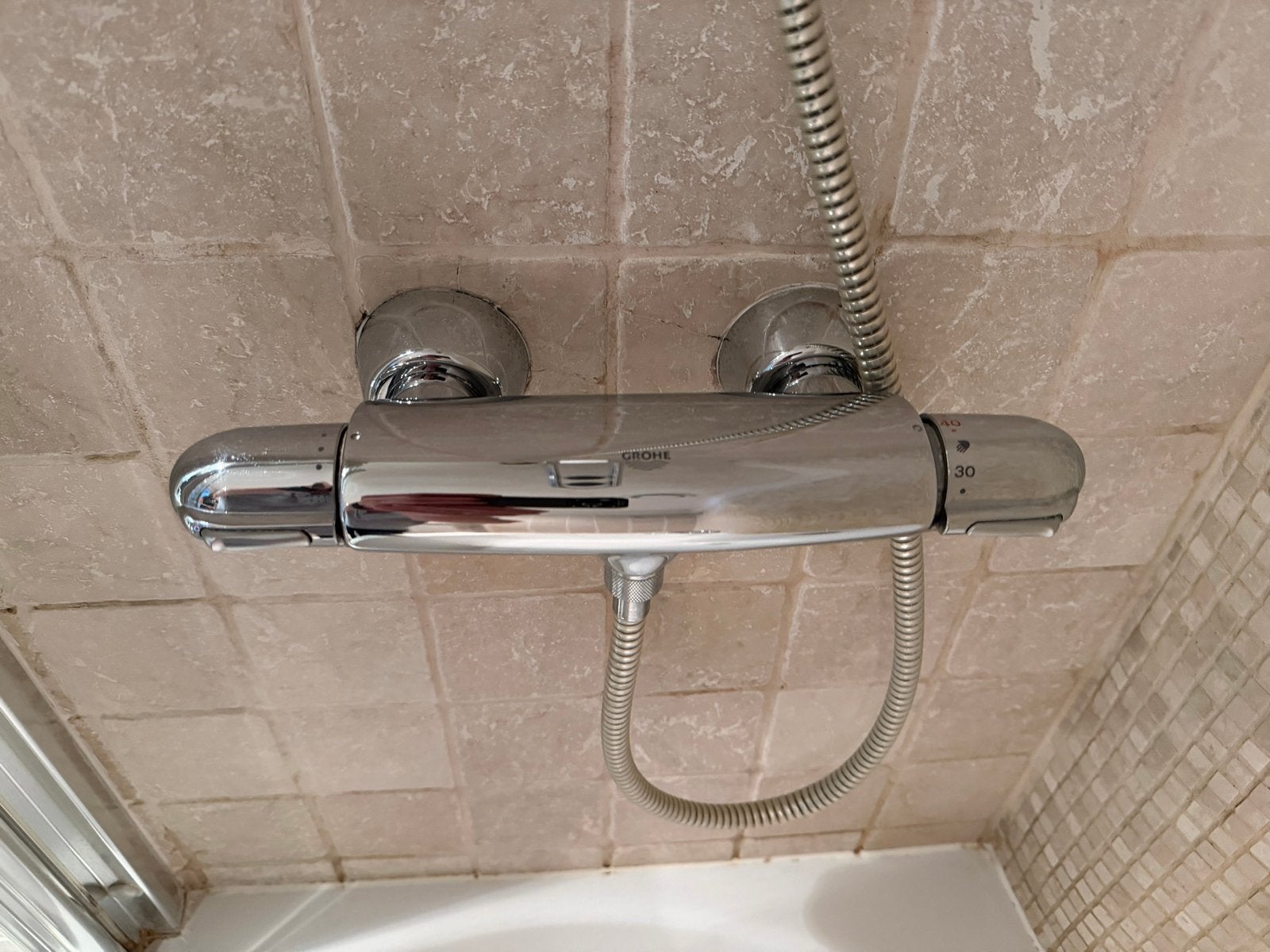 Grohe mengkraan met massage douche en handdouche, Doe-het-zelf en Verbouw, Sanitair, Ophalen of Verzenden, Gebruikt, Chroom, Douche