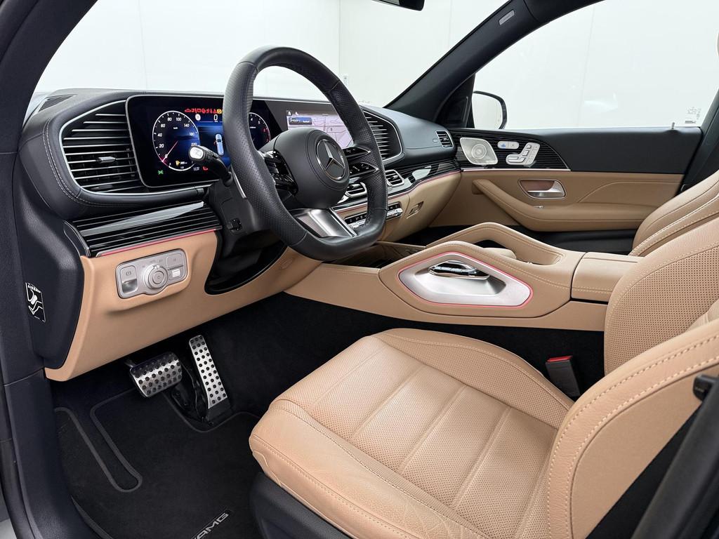 Mercedes-Benz GLS 450 4MATIC AMG Line 7-persoons | Panorama, Stof, Beige, 367 pk, 7 stoelen