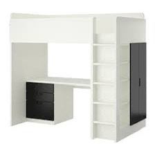IKEA Stuva smastad Hoogslaper met Bureau, kast en matras, Ophalen, Gebruikt, Eenpersoons, 200 cm