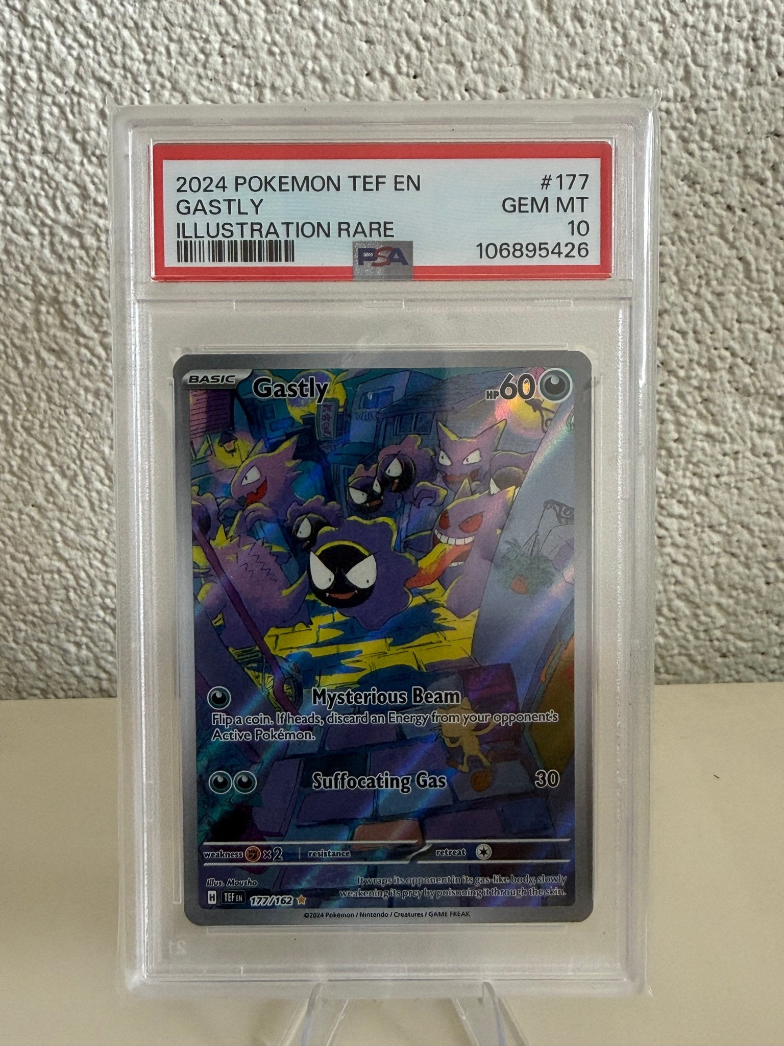 Pokemon Gastly | PSA 10 | 177/162 | 106895426, Hobby en Vrije tijd, Ophalen of Verzenden, Zo goed als nieuw, Losse kaart