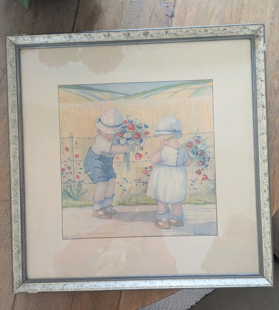 "Zonnedag"  van Bernadina Midderigh Bokhorst, Minder dan 50 cm, Ophalen of Verzenden, Zo goed als nieuw, Schilderij