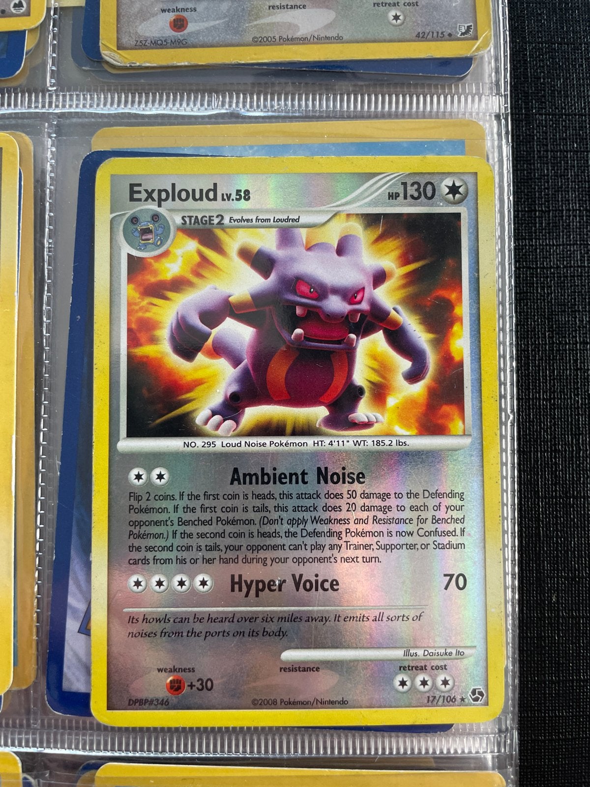 Pokémon Kaart Exploud Lv.58 (DPBP#346) - Zeldzaam!, Ophalen, Zo goed als nieuw, Losse kaart