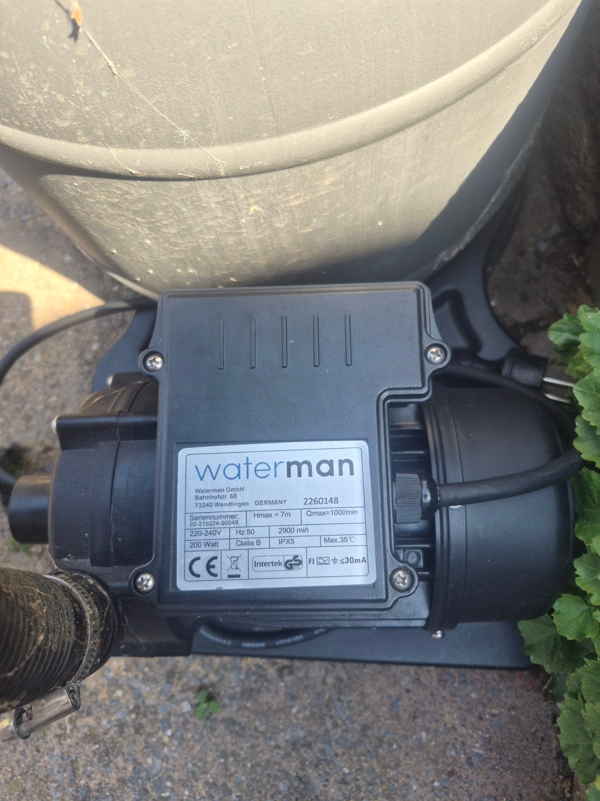 Waterman Zwembadpomp met zandfilter - 200W, Tuin en Terras, Ophalen, Gebruikt, Zwembadpomp