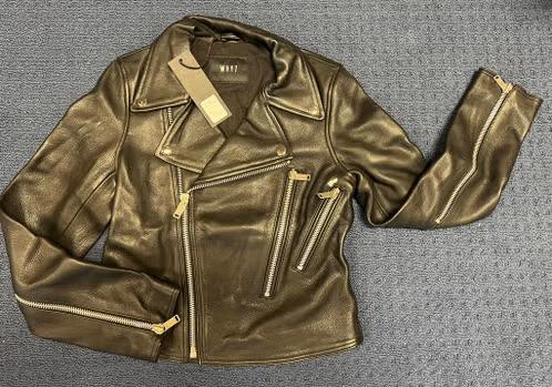 NIEUW! WHY7 zwarte, echt leren biker jas maat S voor €189,99, Ophalen of Verzenden, Nieuw, Maat 36 (S), Zwart